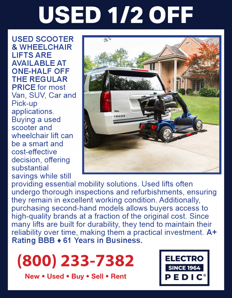 Anaheim Electropedic Rent a scooter or wheelchair lift