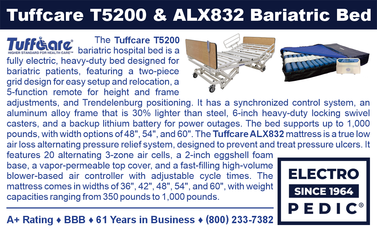 Anaheim Price Tuffcare T5200 Bariatric Bed and Mattress